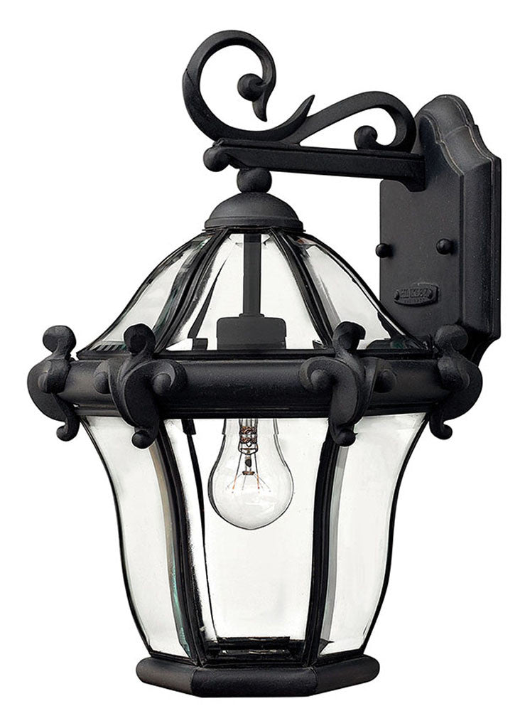 Hinkley Lighting San Clemente Small Wall Mount Lantern Museum Black 2440MB