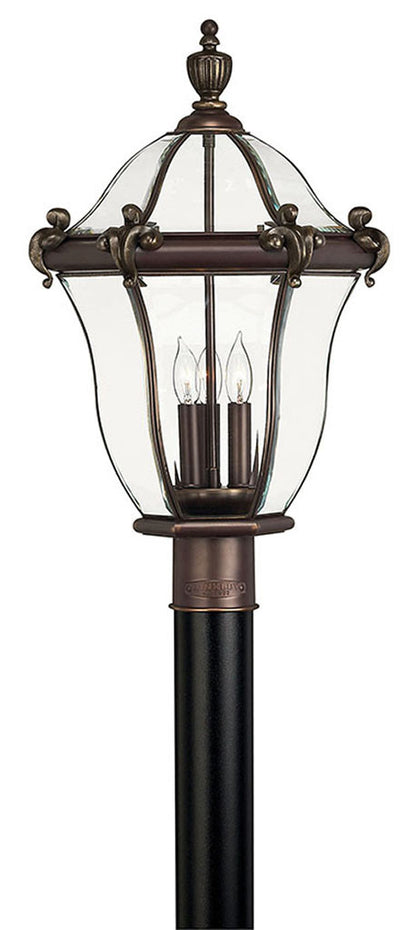 Hinkley Lighting San Clemente Large Post Top or Pier Mount Lantern Copper Bronze 2441CB