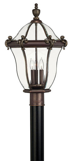 Hinkley Lighting San Clemente Large Post Top or Pier Mount Lantern Copper Bronze 2441CB