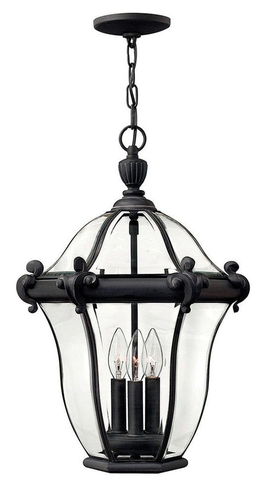 Hinkley Lighting San Clemente Large Hanging Lantern Museum Black 2442MB