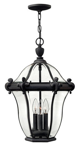 Hinkley Lighting San Clemente Large Hanging Lantern Museum Black 2442MB