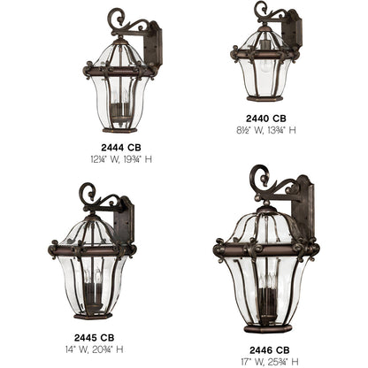 Hinkley Lighting San Clemente Large Wall Mount Lantern Copper Bronze 2445CB