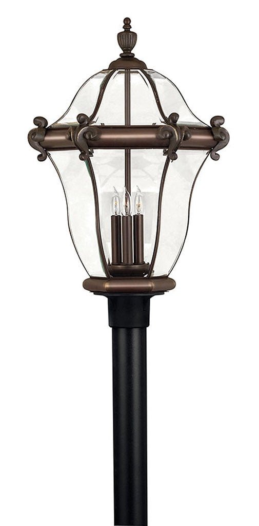 Hinkley Lighting San Clemente Extra Large Post Top or Pier Mount Lantern Copper Bronze 2447CB