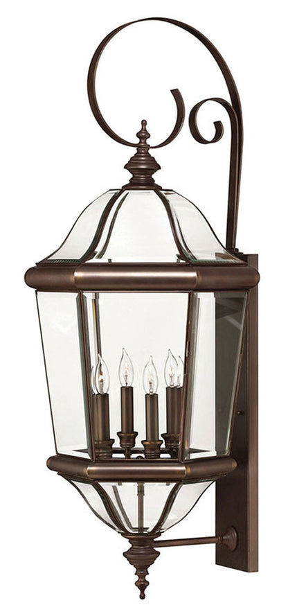 Hinkley Lighting Augusta Large Wall Mount Lantern Copper Bronze 2456CB