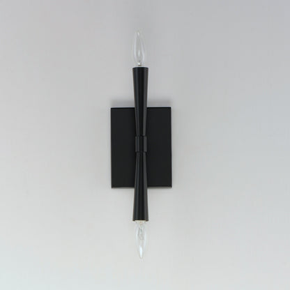 Maxim Rome 2-Light Wall Sconce in Black 24621BK