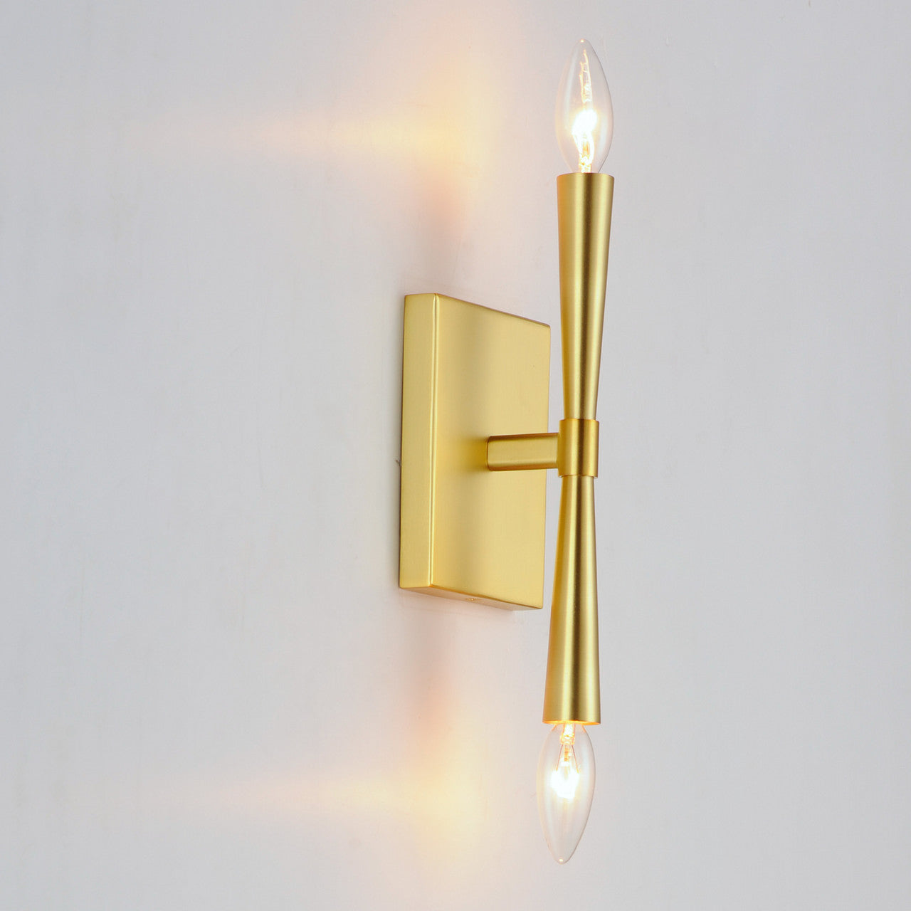 Maxim Rome 2-Light Wall Sconce in Satin Brass 24621SBR