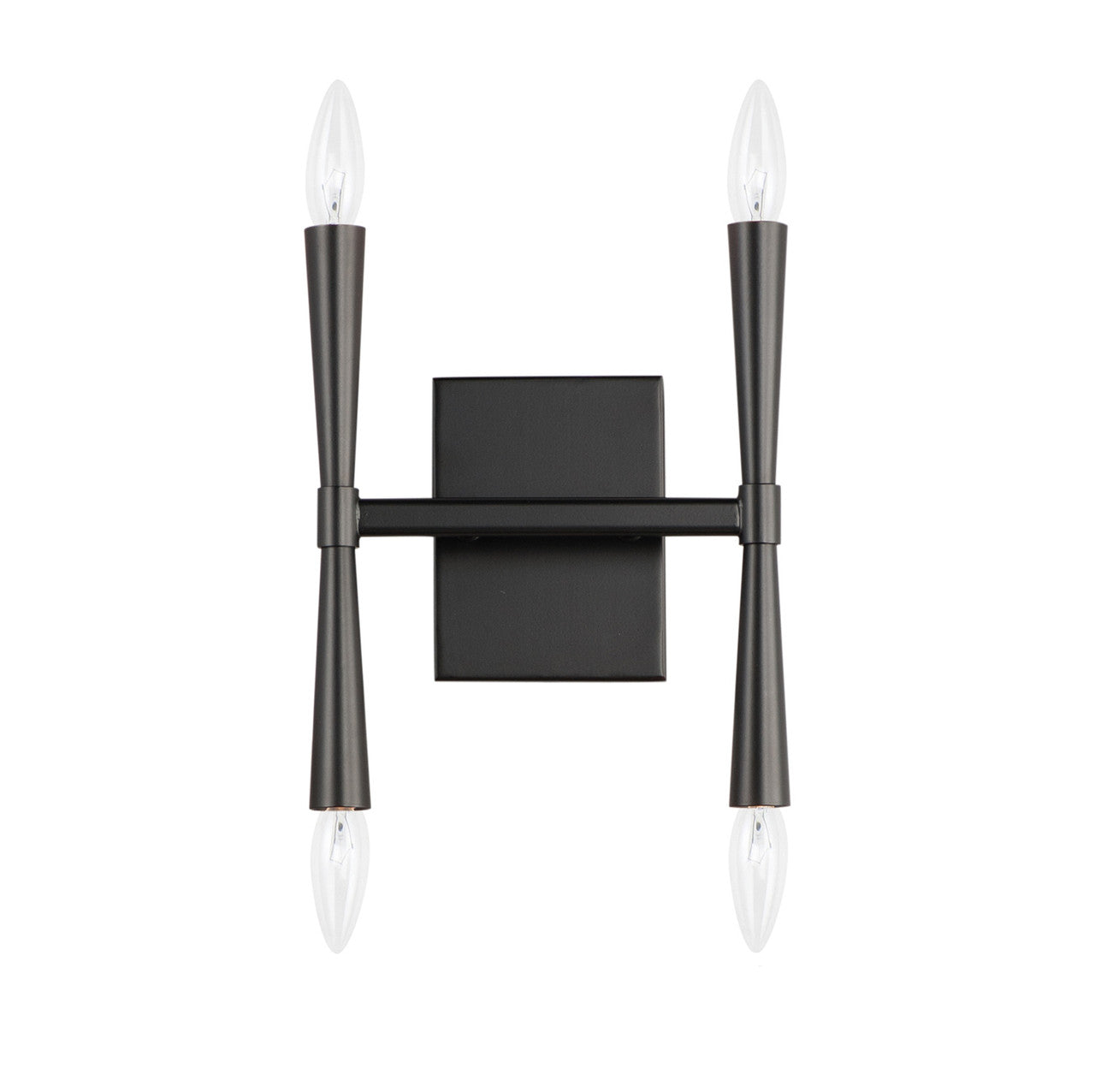 Maxim Rome 4-Light Wall Sconce in Black 24622BK