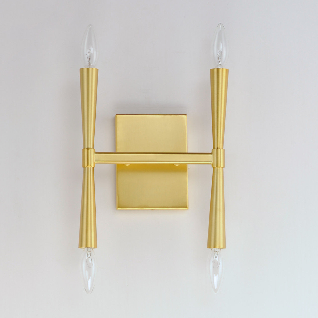 Maxim Rome 4-Light Wall Sconce in Satin Brass 24622SBR