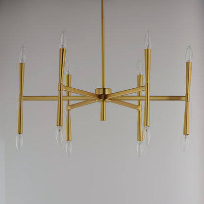 Maxim Rome 12-Light Chandelier in Satin Brass 24626SBR