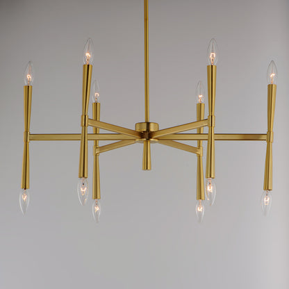 Maxim Rome 12-Light Chandelier in Satin Brass 24626SBR