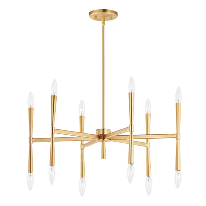 Maxim Rome 12-Light Chandelier in Satin Brass 24626SBR