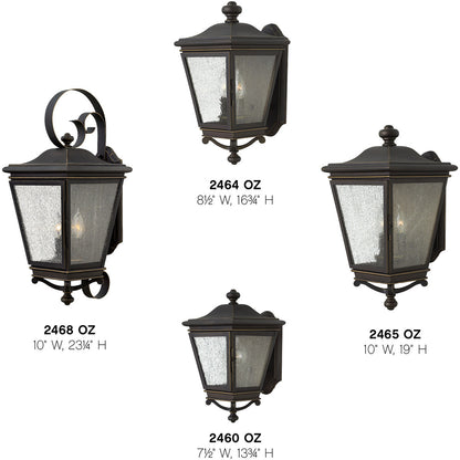 Hinkley Lighting Lincoln Medium Wall Mount Lantern Oil Rubbed Bronze 2464OZ