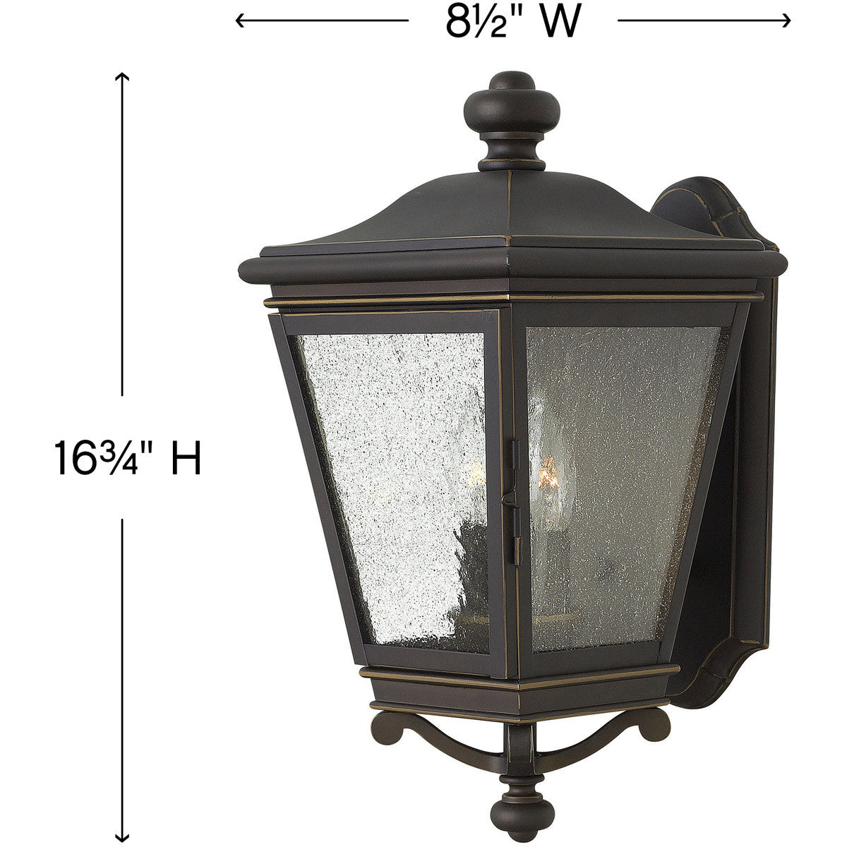 Hinkley Lighting Lincoln Medium Wall Mount Lantern Oil Rubbed Bronze 2464OZ