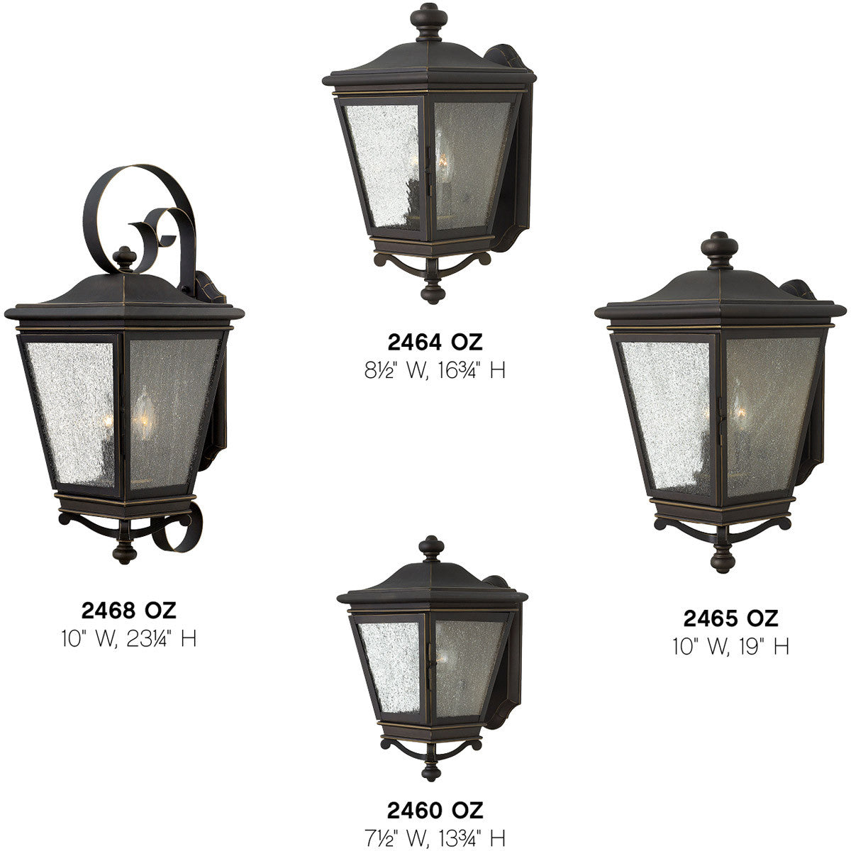 Hinkley Lighting Lincoln Extra Large Wall Mount Lantern Oil Rubbed Bronze 2468OZ