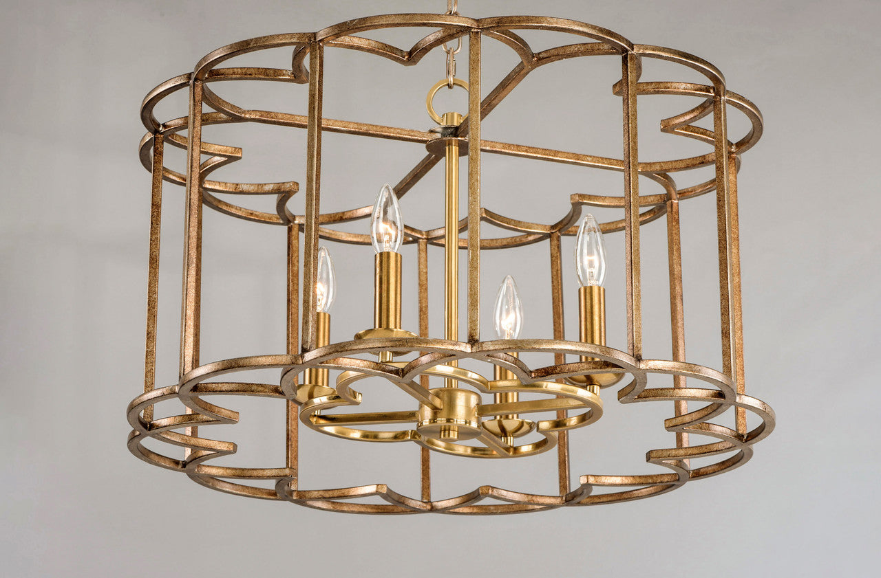 Maxim Helix 4-Light Chandelier in Bronze Fusion 24736BZF