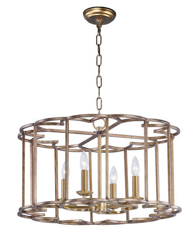 Maxim Helix 4-Light Chandelier in Bronze Fusion 24736BZF