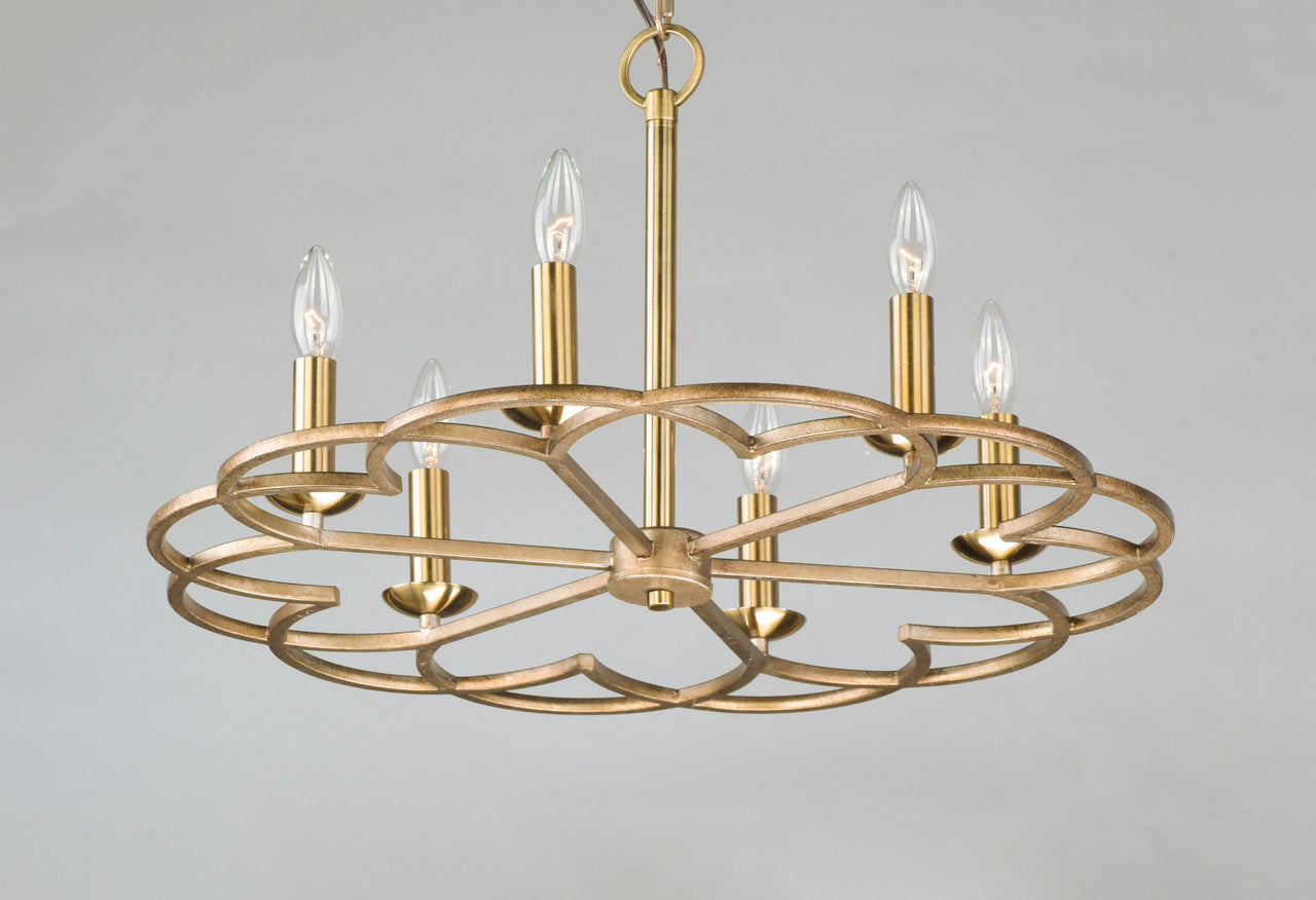 Maxim Helix 6-Light Chandelier in Bronze Fusion 24739BZF