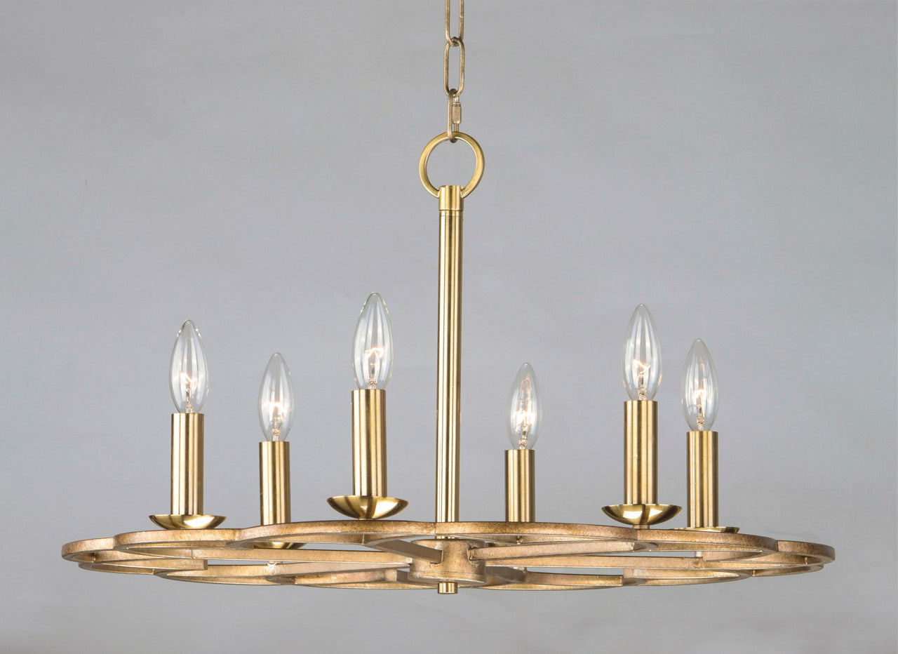 Maxim Helix 6-Light Chandelier in Bronze Fusion 24739BZF