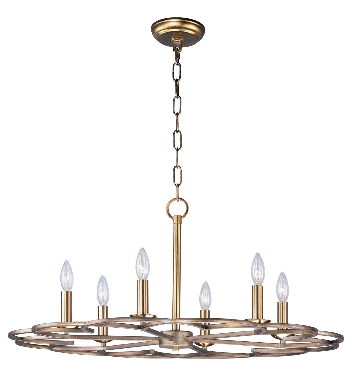 Maxim Helix 6-Light Chandelier in Bronze Fusion 24739BZF