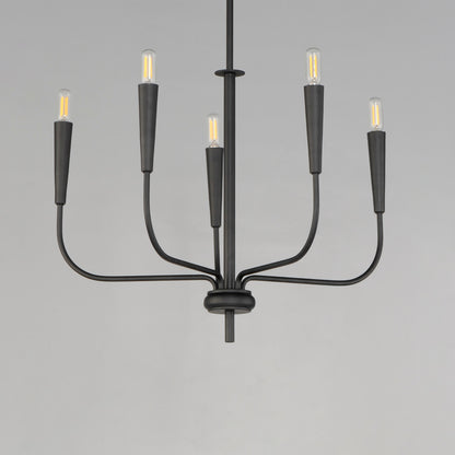 Maxim Vela 5-Light Chandelier in Black 24815BK