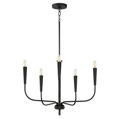 Maxim Vela 5-Light Chandelier in Black 24815BK