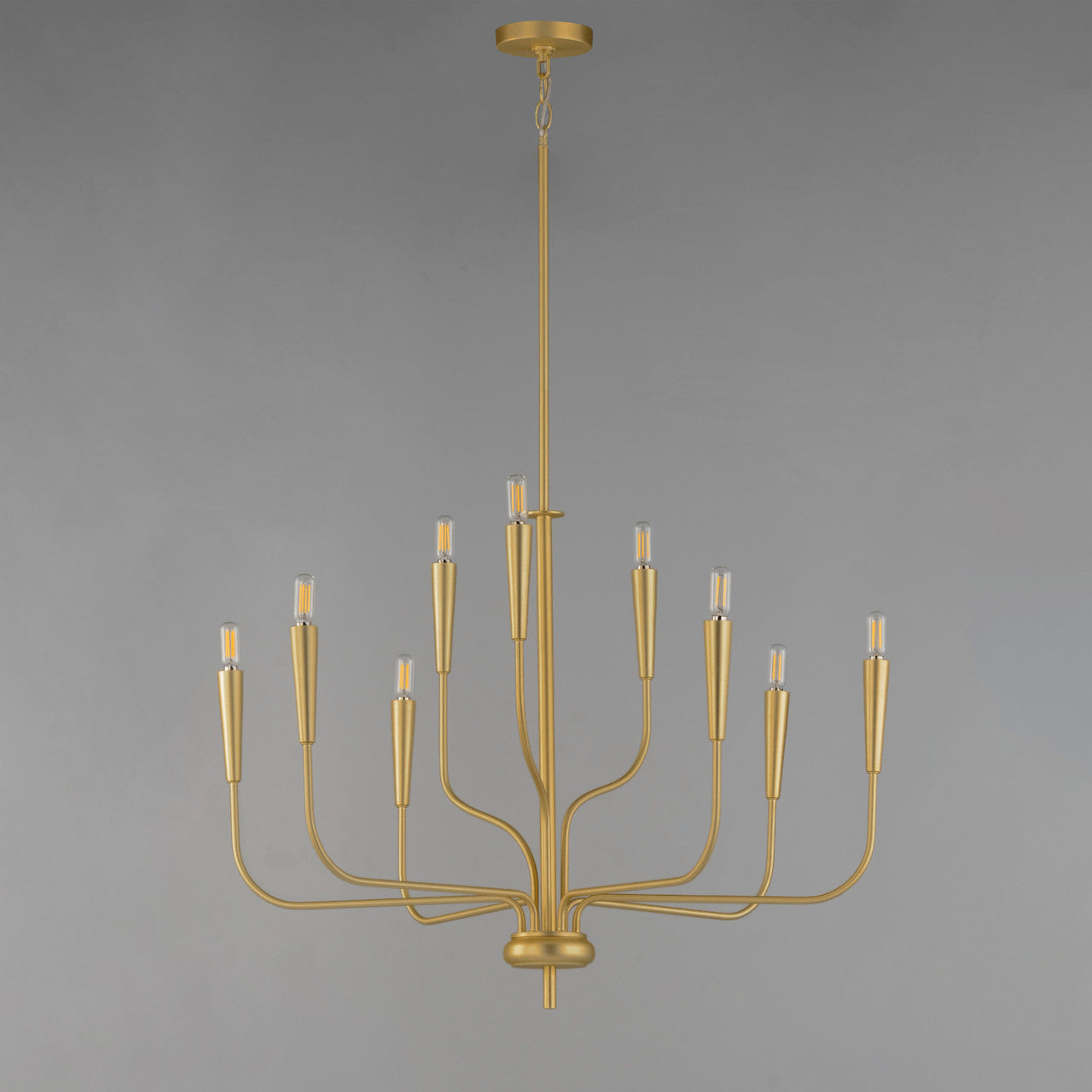 Maxim Vela 9-Light Chandelier in Satin Brass 24819SBR