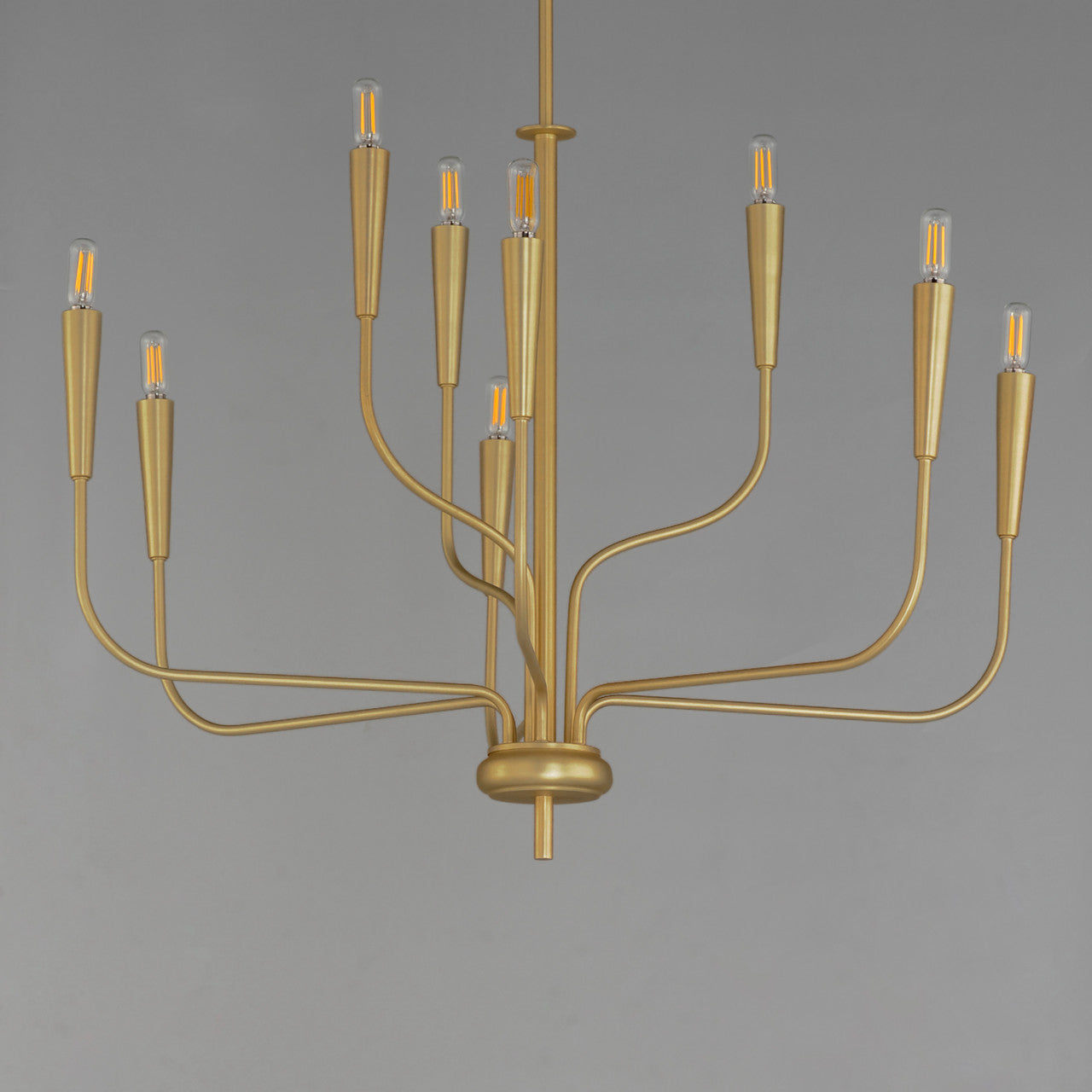 Maxim Vela 9-Light Chandelier in Satin Brass 24819SBR