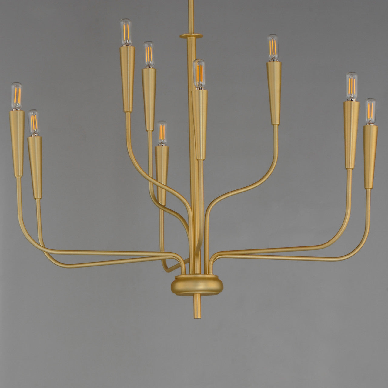 Maxim Vela 9-Light Chandelier in Satin Brass 24819SBR