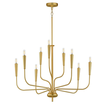 Maxim Vela 9-Light Chandelier in Satin Brass 24819SBR