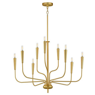 Maxim Vela 9-Light Chandelier in Satin Brass 24819SBR