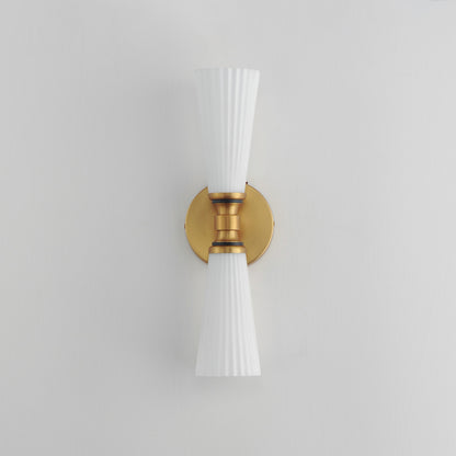 Maxim Krevat 2-Light Wall Sconce in Black / Natural Aged Brass 24822SWBKNAB