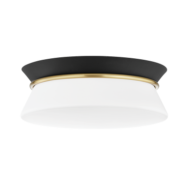 Mitzi 2 Light Flush Mount in Aged Brass/Black H425502-AGB/BK