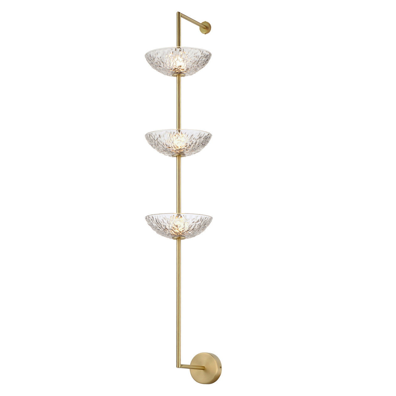 Maxim Metropolis 3-Light X-Large LED Sconce in Satin Brass 24989TCSBR