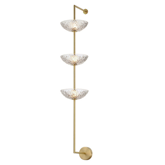 Maxim Metropolis 3-Light X-Large LED Sconce in Satin Brass 24989TCSBR