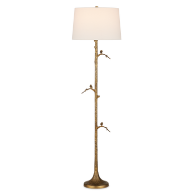 Currey & Co. Piaf Brass Floor Lamp 8000-0150