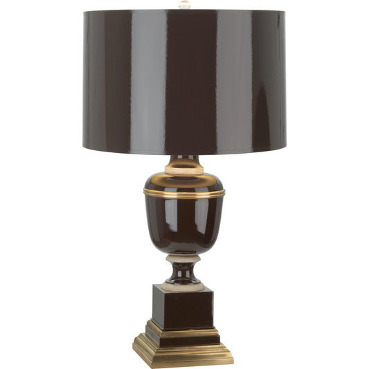 Robert Abbey Annika Table Lamp in Chocolate Lacquered Paint with Natural Brass and Ivory Crackle Accents 2502