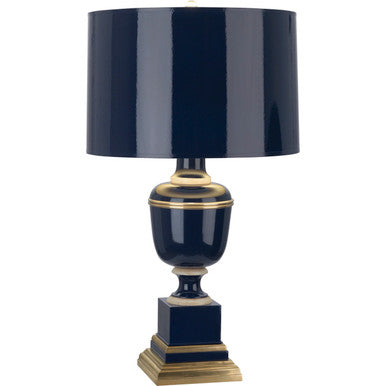 Robert Abbey Mary McDonald Annika Accent Lamp in Cobalt Lacquered Paint with Natural Brass and Ivory Crackle Accents 2504