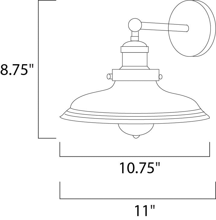 Maxim Mini Hi-Bay 1-Light Wall Sconce W/Bulb in Bronze 25062BZ/BUI