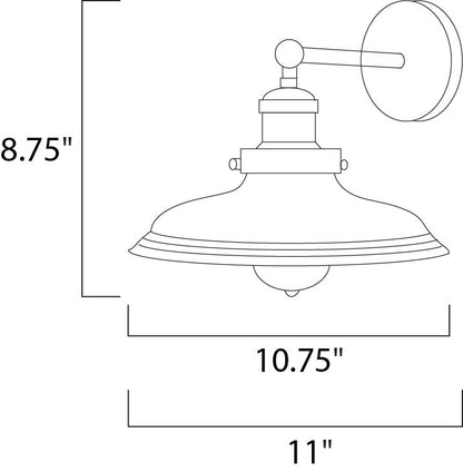 Maxim Mini Hi-Bay 1-Light Wall Sconce W/Bulb in Bronze 25062BZ/BUI