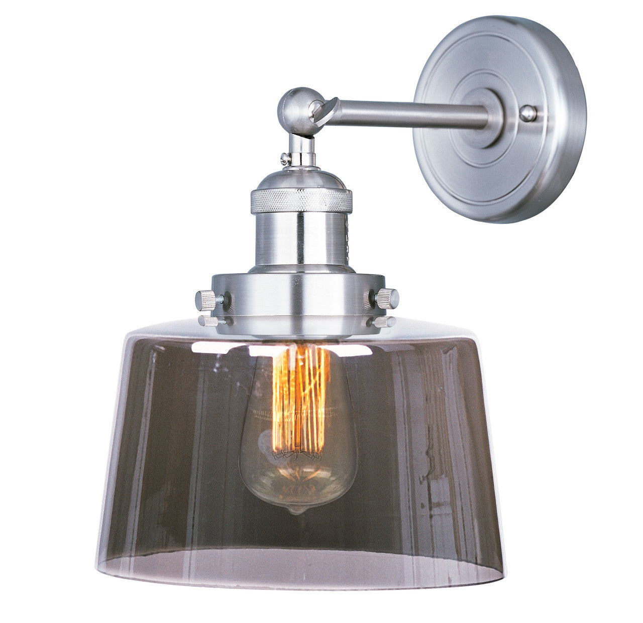 Maxim Mini Hi-Bay 1-Light Wall Sconce in Satin Nickel 25069MSKSN