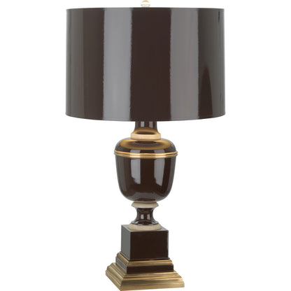 Robert Abbey Annika Accent Lamp in Chocolate Lacquered Paint with Natural Brass and Ivory Crackle Accents 2506