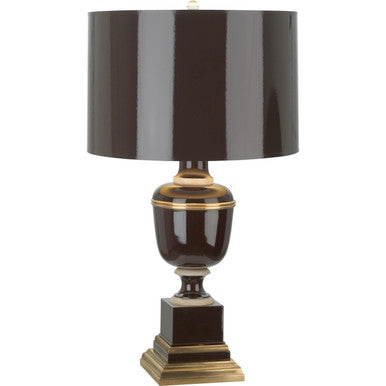 Robert Abbey Mary McDonald Annika Accent Lamp in Chocolate Lacquered Paint with Natural Brass and Ivory Crackle Accents 2506