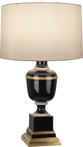 Robert Abbey Mary McDonald Annika Accent Lamp in Black Lacquered Paint with Natural Brass and Ivory Crackle Accents 2507X