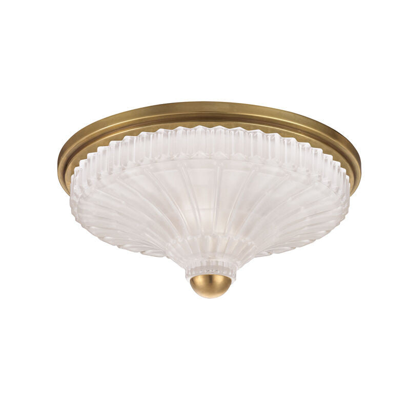 Hudson Valley Lighting Paris Flush Mount in Aged Brass 2513-AGB