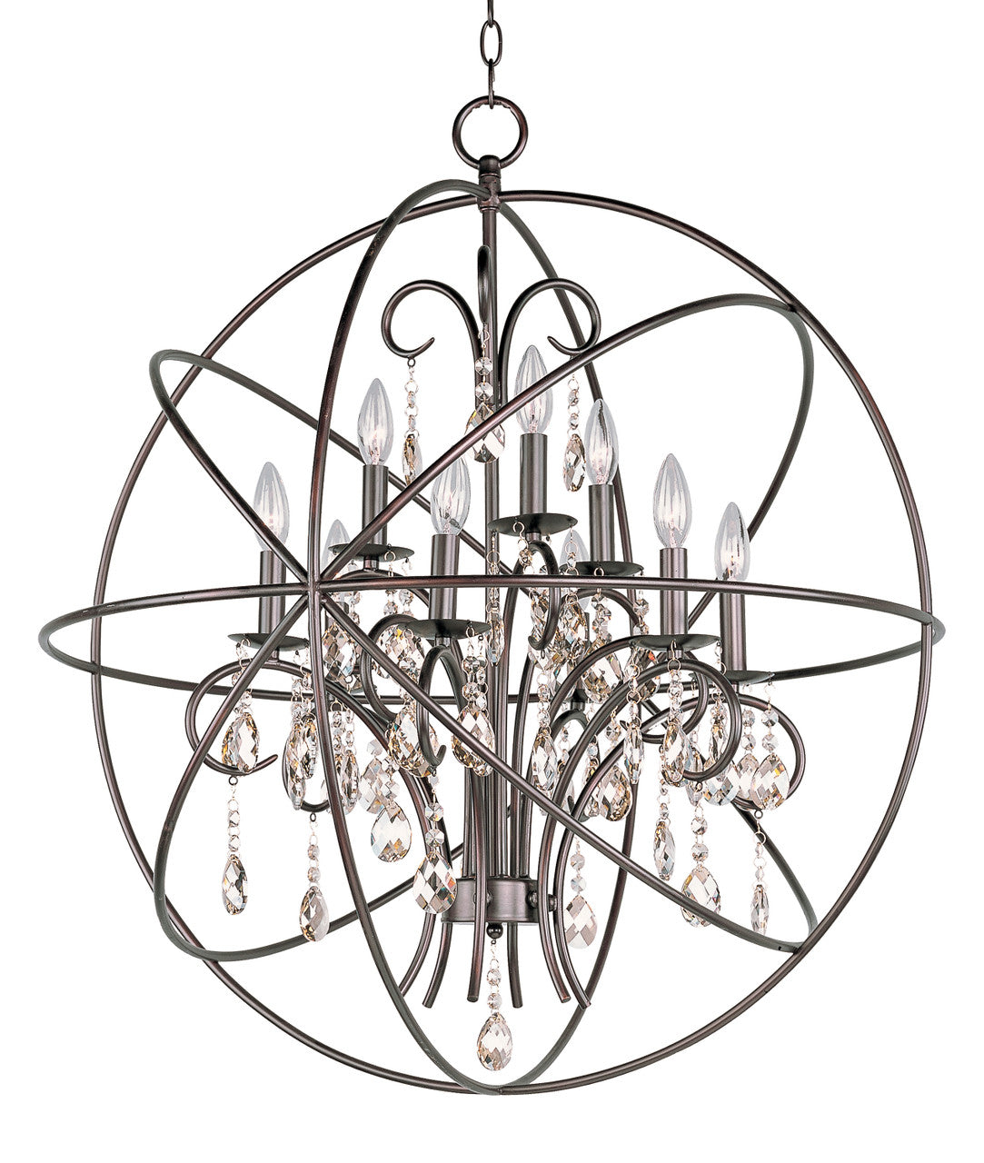 Maxim Orbit 9-Light Pendant in Oil Rubbed Bronze 25145OI