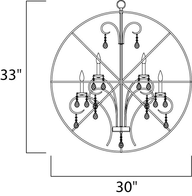 Maxim Orbit 9-Light Pendant in Oil Rubbed Bronze 25145OI