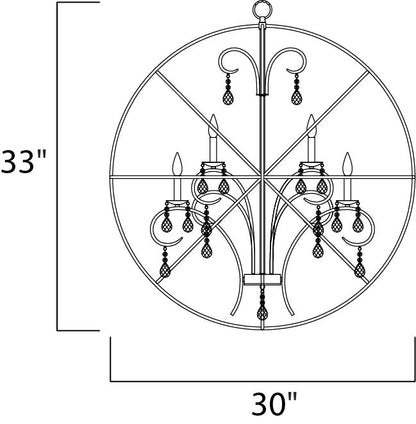 Maxim Orbit 9-Light Pendant in Oil Rubbed Bronze 25145OI