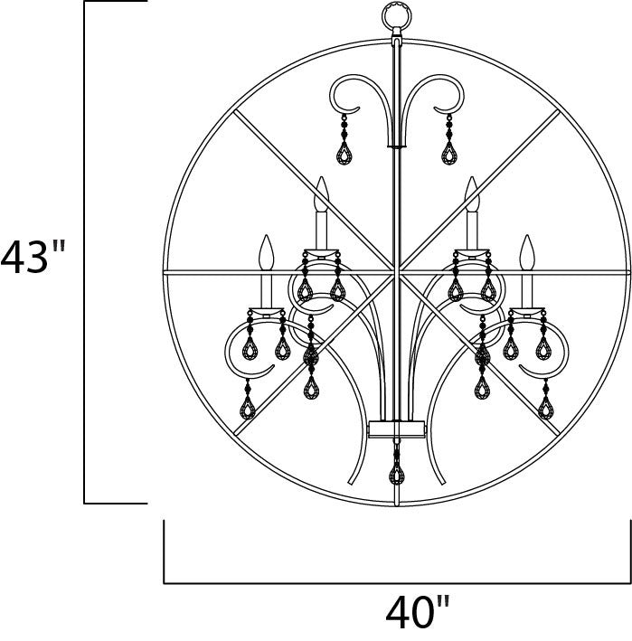 Maxim Orbit 12-Light Pendant in Oil Rubbed Bronze 25147OI