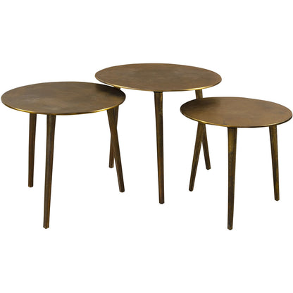 Uttermost Kasai Gold Coffee Tables, S/3 25148