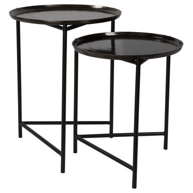 Uttermost Burnett Dark Nickel Nesting Tables, S/2 25151